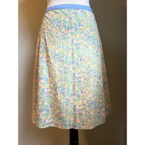 Boden Floral A Line Midi Skirt Blue Green Pink 6 boho cottage y2k fairy whimsi